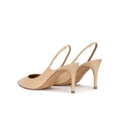 Angelique Escarpins à brides en cuir beige