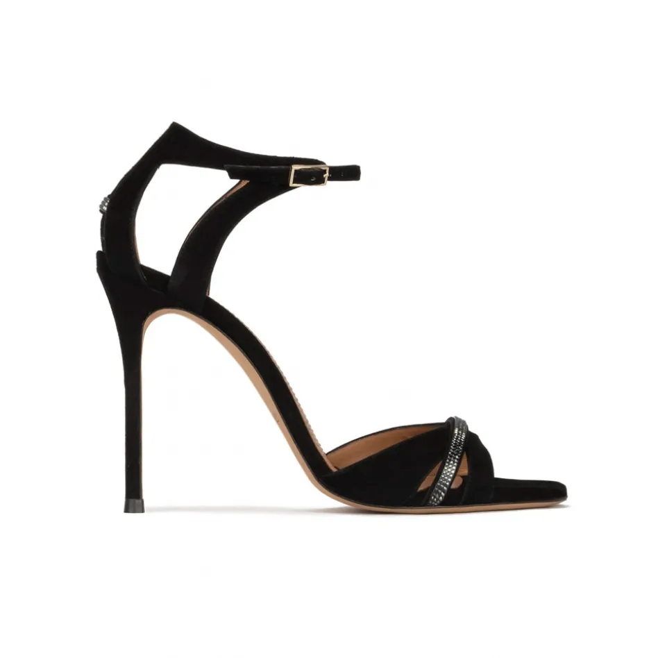 Anique Sandales à talons hauts en daim noir