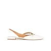 Anquetta Chaussures plates à brides et à bouts pointus en cuir blanc cassé