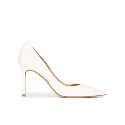 Aqua Escarpins à talons hauts en cuir blanc cassé