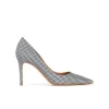 Aqua Escarpins à talons hauts en tissu à carreaux blanc et bleu