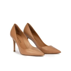 Aqua Escarpins à talons hauts en cuir camel