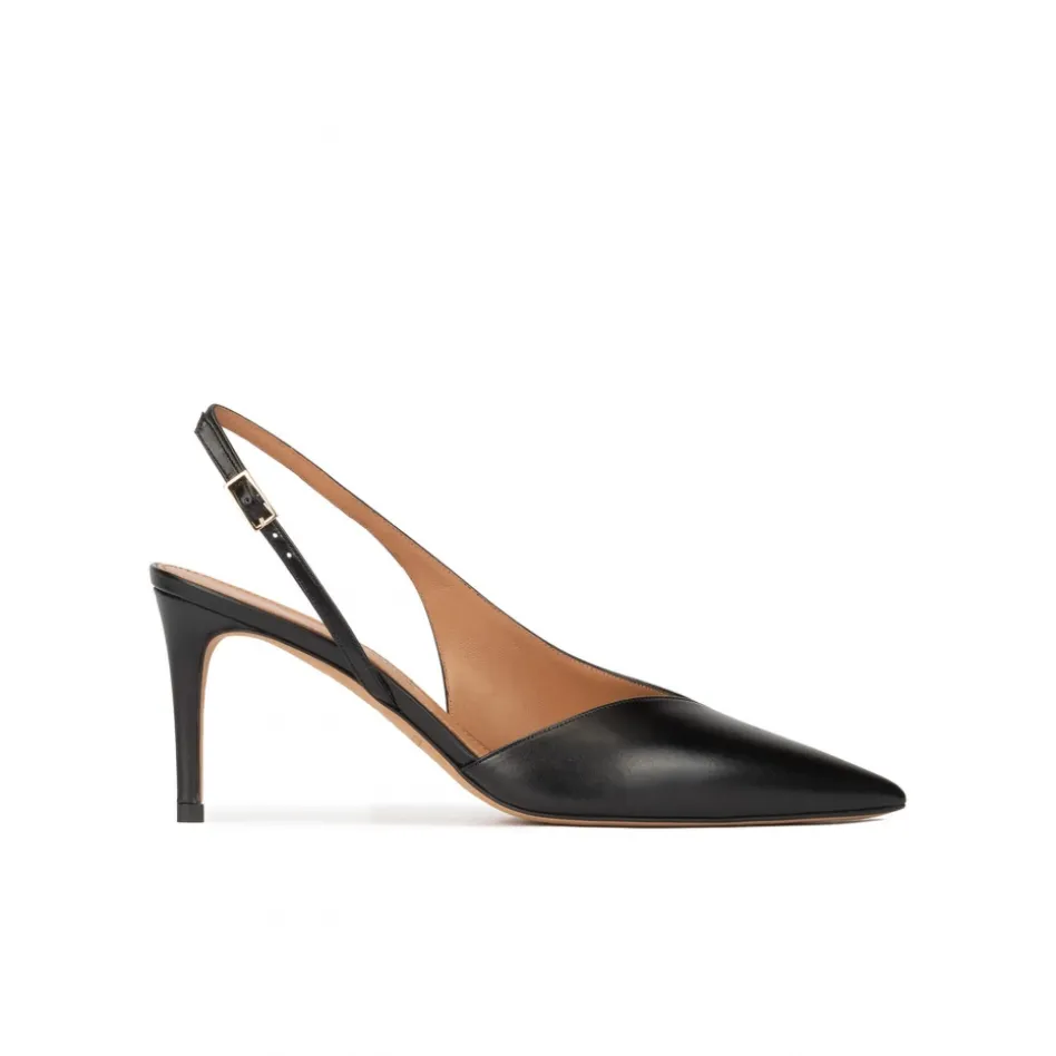 Aquamarie Escarpins à brides en cuir noir