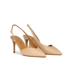 Aquamarie Escarpins à brides en cuir beige