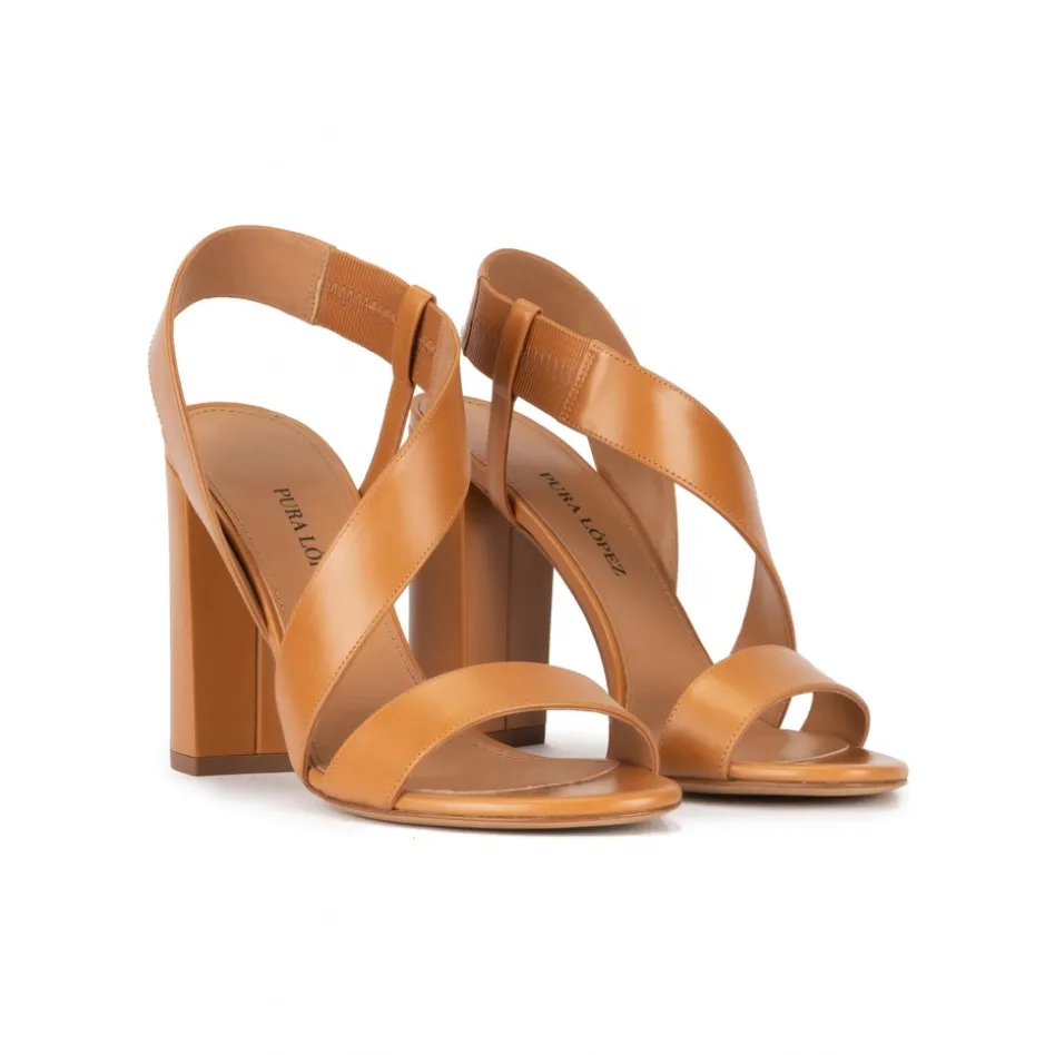 Aquira Sandales à talons hauts en cuir camel