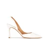 Danique Escarpins à brides en cuir blanc cassé