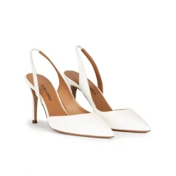 Danique Escarpins à brides en cuir blanc cassé