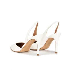 Danique Escarpins à brides en cuir blanc cassé