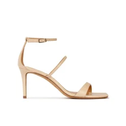 Daquesha Sandales à talons moyens en cuir beige