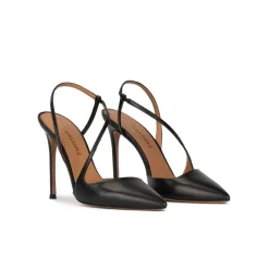 Dominique Escarpins à brides en cuir noir
