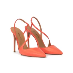 Dominique Escarpins à talons hauts en cuir corail