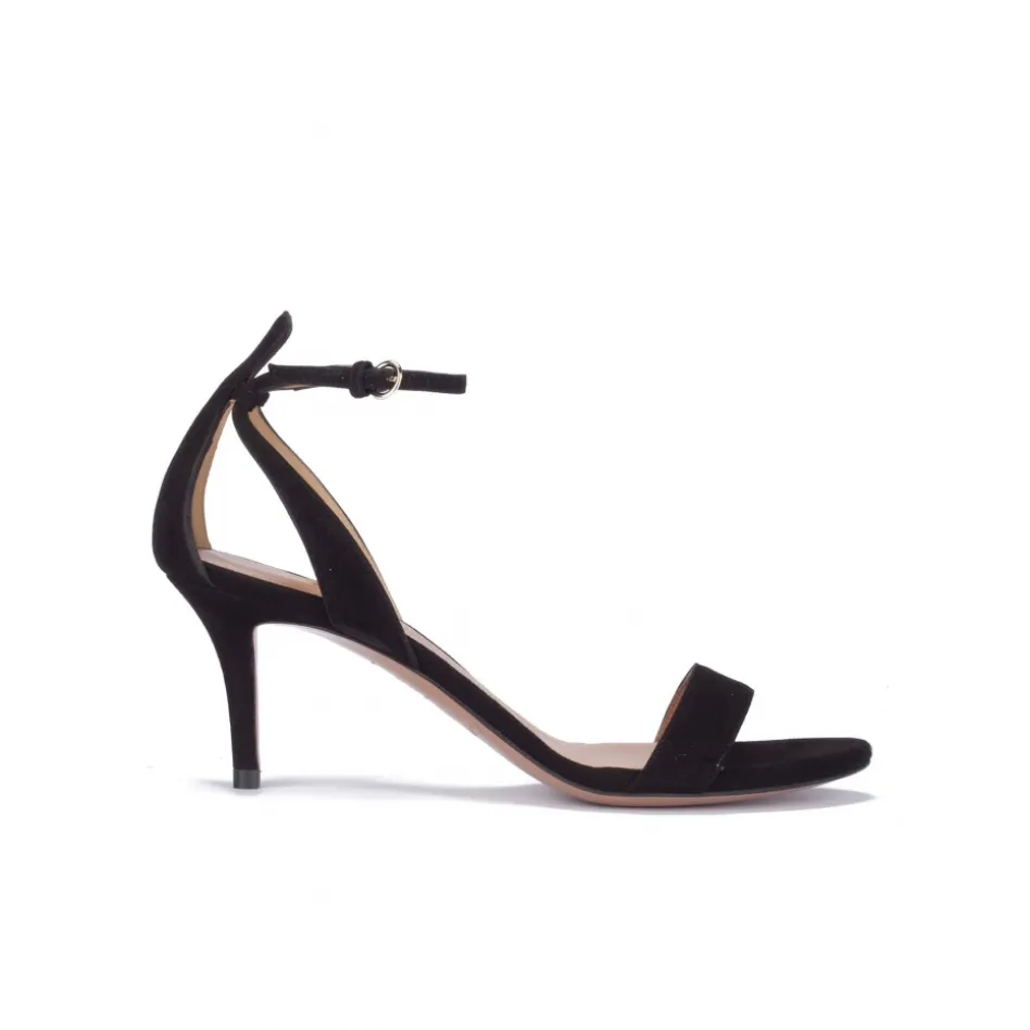 Fantine Sandales à talons moyens en daim noir