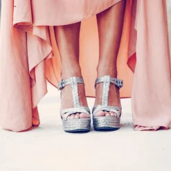 Filipa Espadrilles compensées en raphia tressé argent