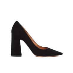 Janie Escarpins à talons épais en daim noir