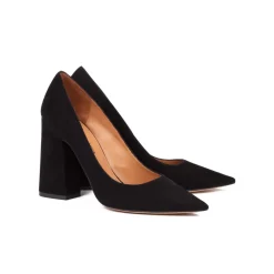 Janie Escarpins à talons épais en daim noir