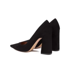 Janie Escarpins à talons épais en daim noir