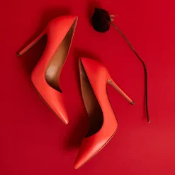 Kameron Escarpins à talons hauts en cuir corail