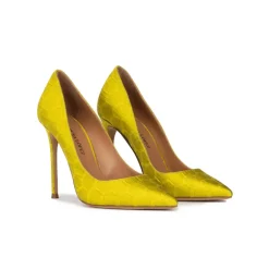 Kameron Escarpins à talons hauts en tissu texturé vert pistache