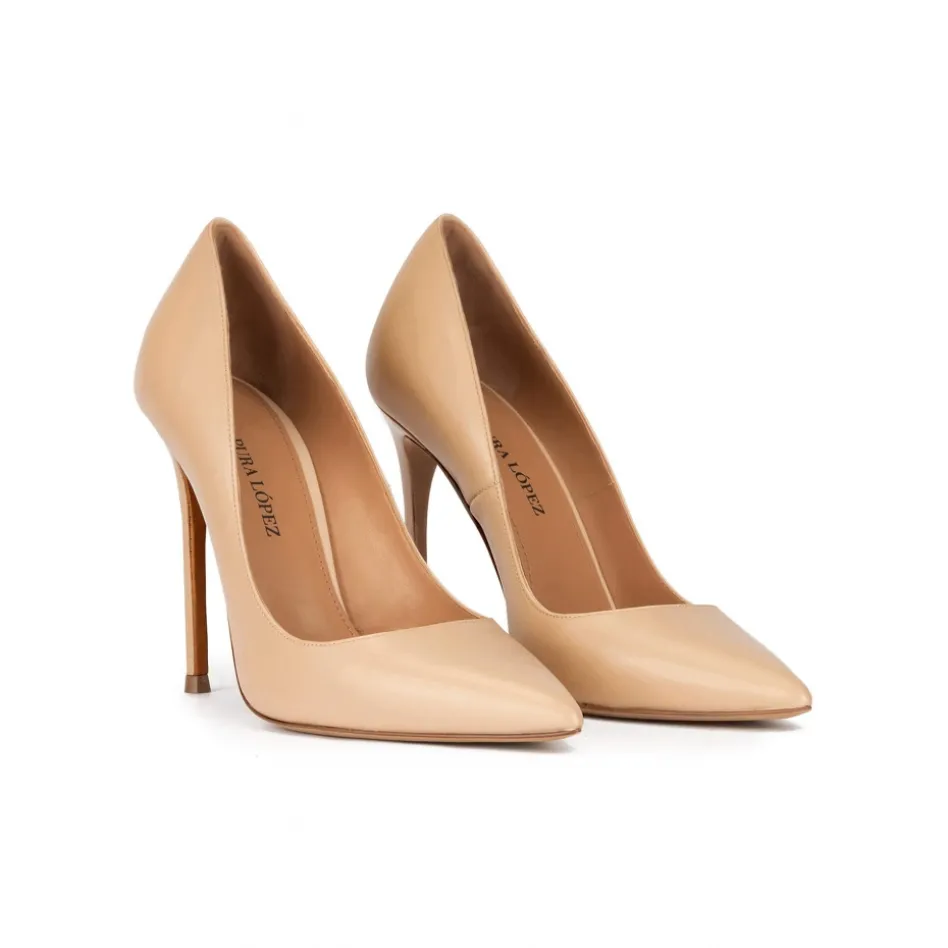 Kameron Escarpins à talons hauts en cuir beige