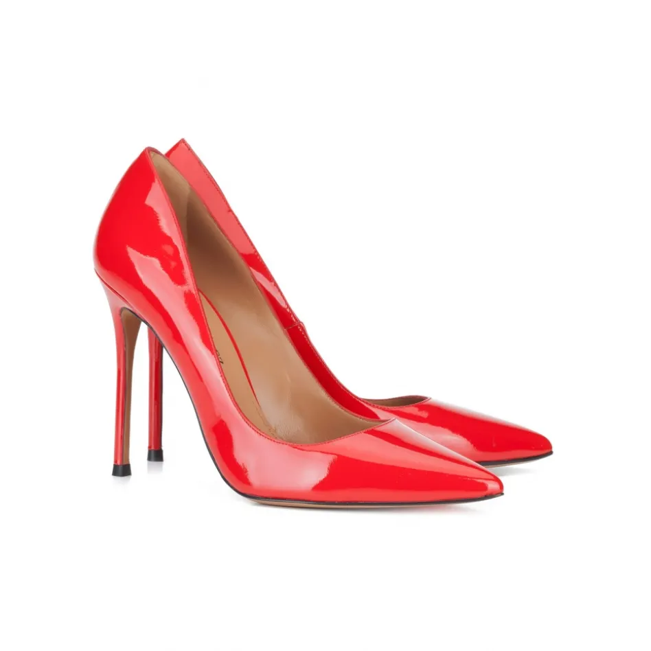 Kameron Escarpins à talons hauts en cuir verni rouge