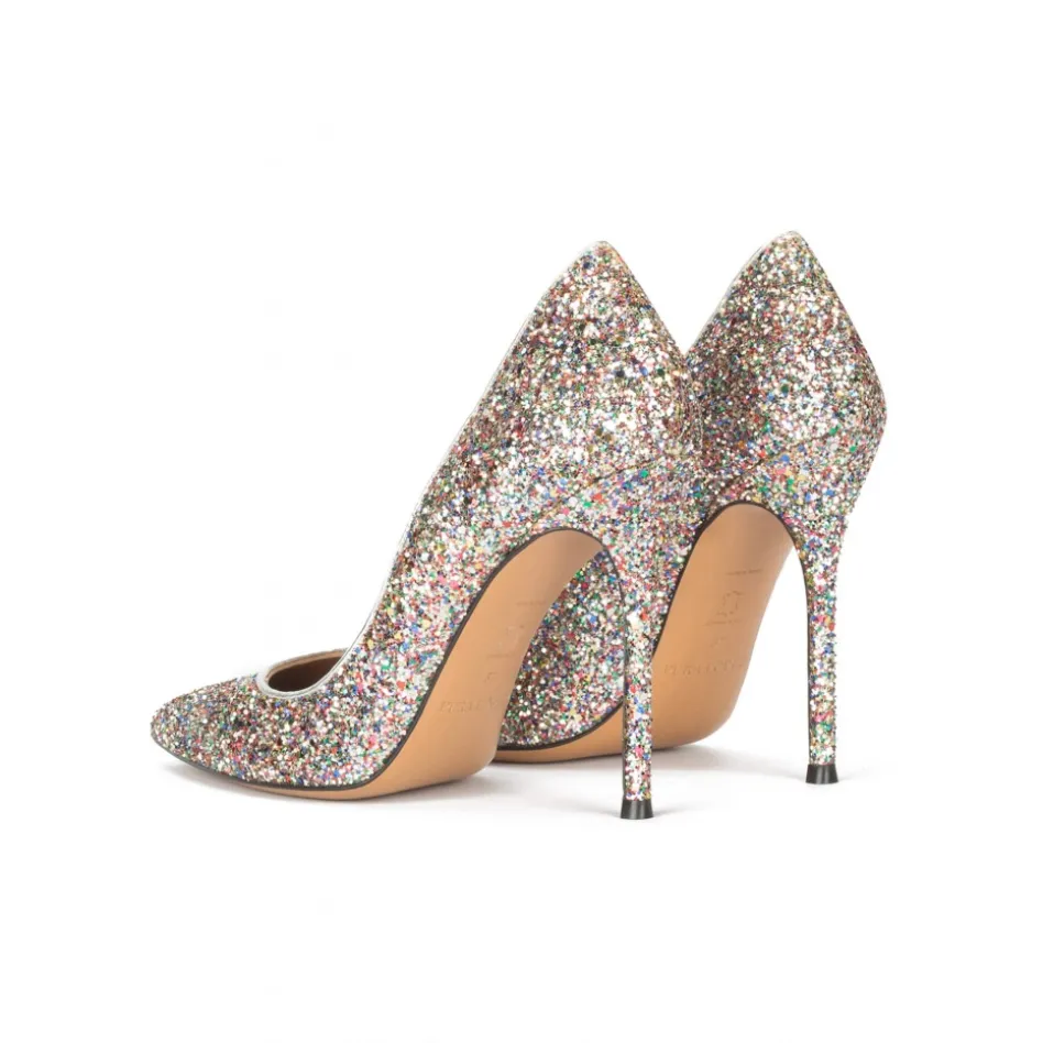 Kameron Escarpins à talons hauts en tissu pailleté multicolore