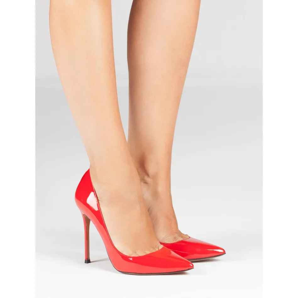 Kameron Escarpins à talons hauts en cuir verni rouge