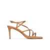 Marinique Sandales à talons moyens en cuir camel