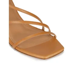 Marinique Sandales à talons moyens en cuir camel