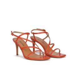 Marinique Sandales à talons moyens en cuir orange