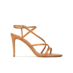 Marquesa Sandales à talons hauts en cuir camel