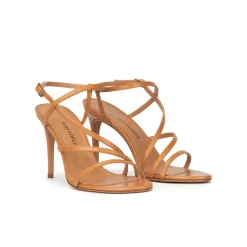 Marquesa Sandales à talons hauts en cuir camel