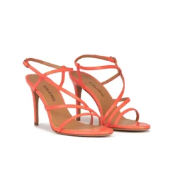 Marquesa Sandales à talons hauts en cuir rose corail