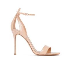 Martina Sandales à talons hauts en cuir verni nude