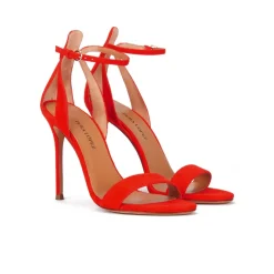 Martina Sandales à talons hauts en daim rouge