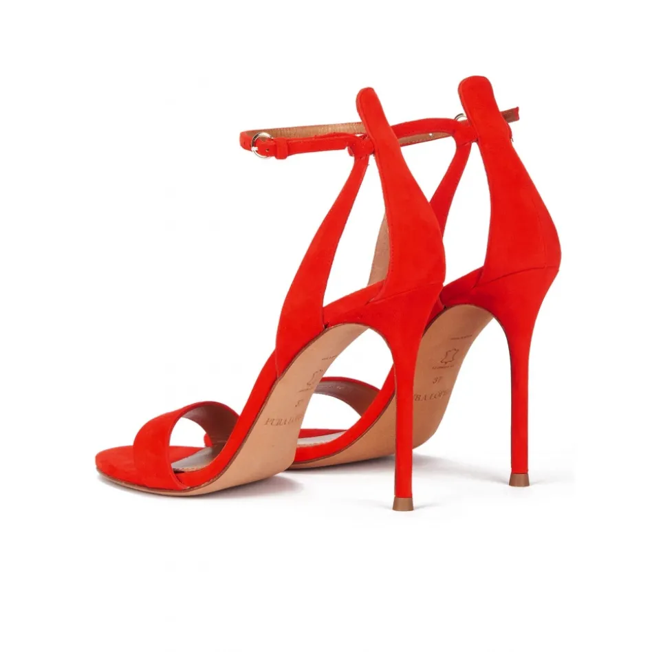 Martina Sandales à talons hauts en daim rouge
