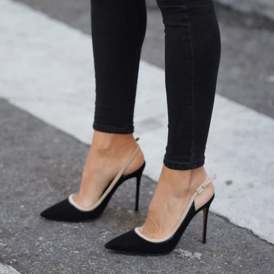 Melany Zapatos de tacón destalonados en color negro