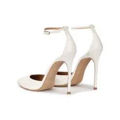Olesia Escarpins à talons hauts en cuir blanc cassé