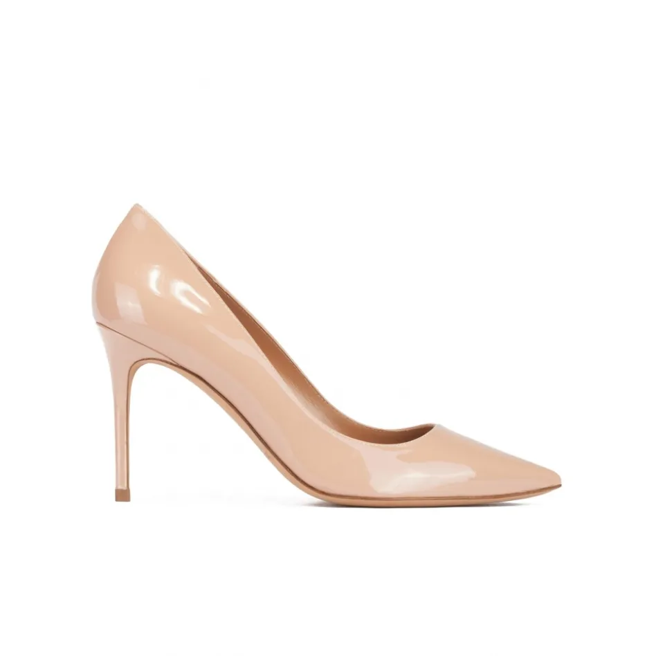 Olga Escarpins à talons hauts en cuir verni nude