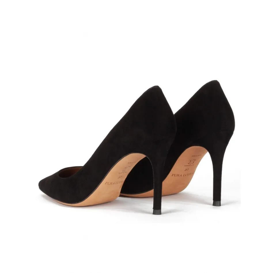Olga Escarpins à talons hauts en daim noir