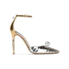 Olympia Escarpins à talons hauts en cuir métallisé à perles synthétiques