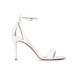 Omaira Sandales à talons hauts en cuir blanc cassé