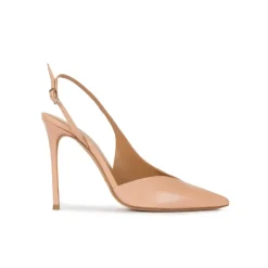 Omeya Escarpins à brides en cuir nude