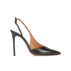 Omeya Escarpins à brides en cuir noir