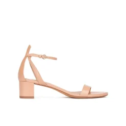 Oneida Sandales à talons moyens en cuir nude