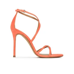 Oria Sandales à talons hauts en daim rose corail