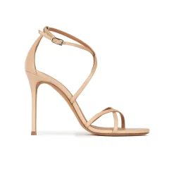 Oria Sandales à talons hauts en cuir beige