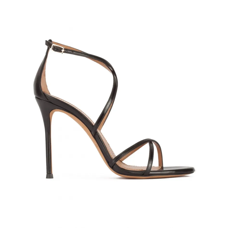 Oria Sandales à talons hauts en cuir noir
