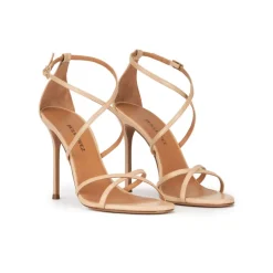 Oria Sandales à talons hauts en cuir beige