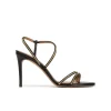Queen Sandales à talons hauts en cuir noir