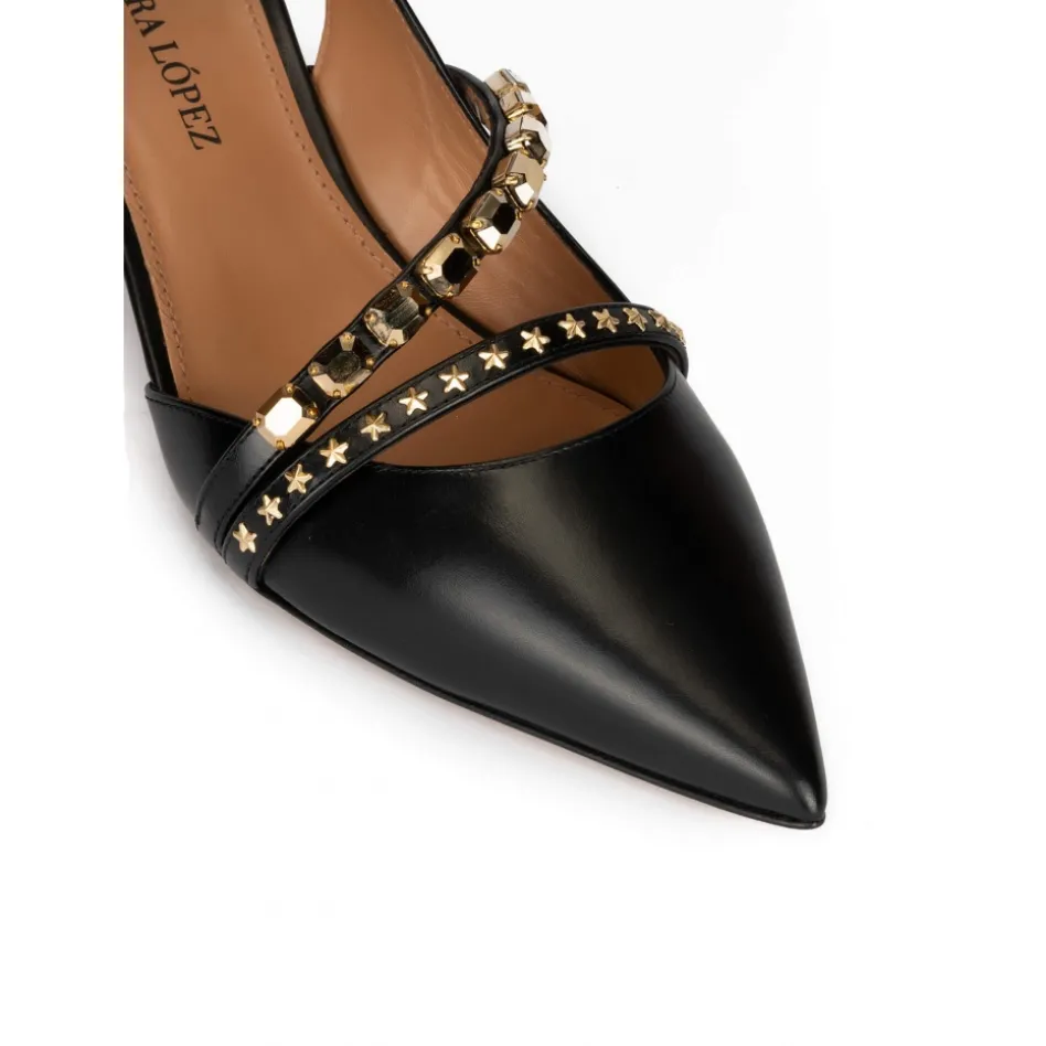 Queila Escarpins à brides en cuir noir